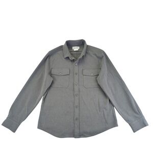 Ministry of Supply Mens Gray Button Down Shirt Long Sleeve Work Casual Large